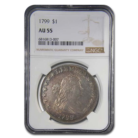 1799 Draped Bust Dollar AU-55 NGC 1799 Draped Bust Dollar AU-55 NGC